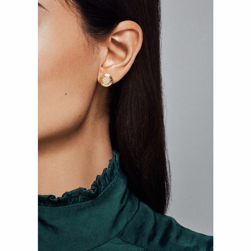 Pandora Shine™ Signature Stud Earrings Gold Egypt AP9218643